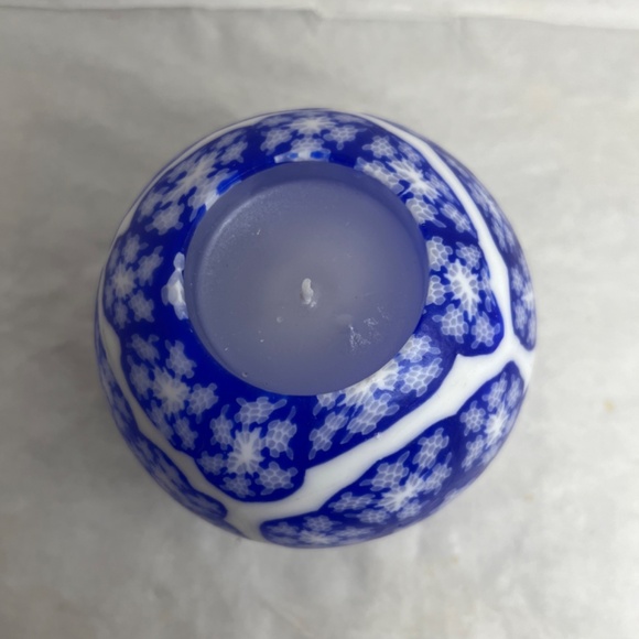 Vintage Stone Candles CA USA Large Round Stain Glass Design Hand Made NEW - Picture 4 of 6